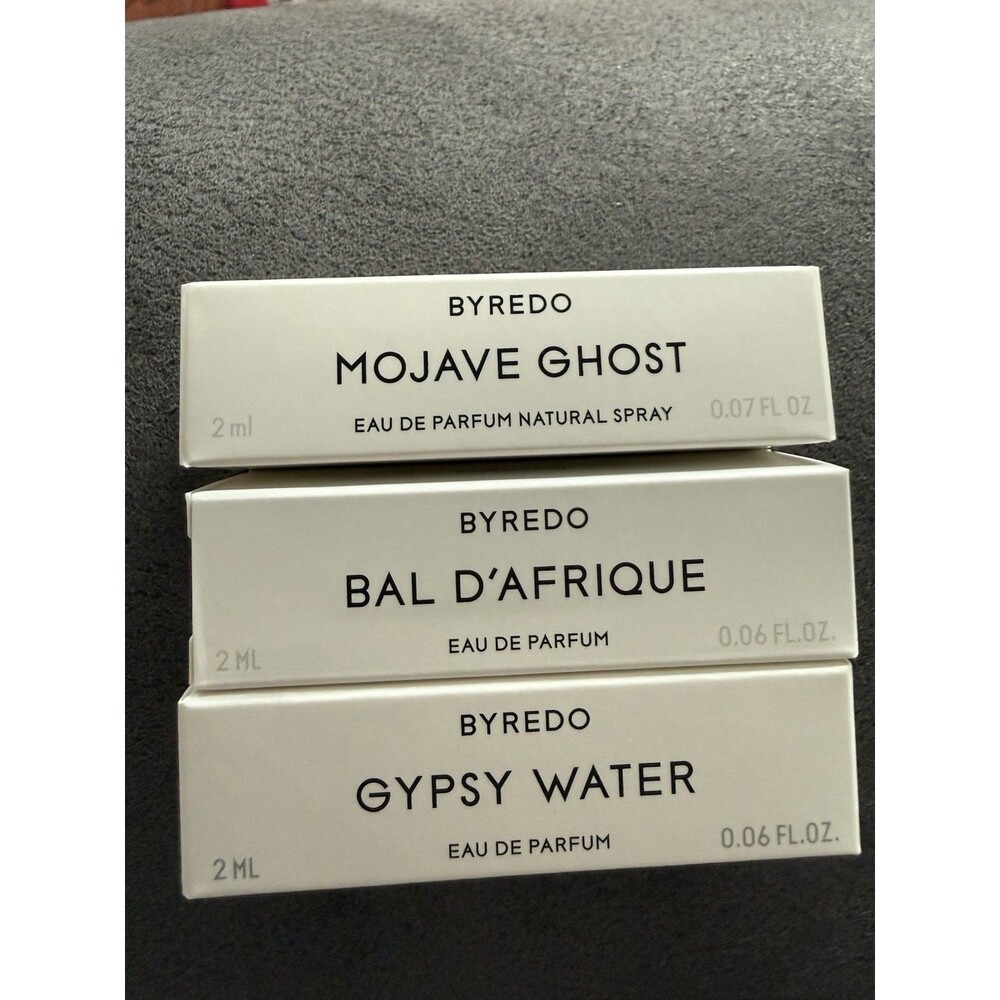 BYREDO Set of 3 EDP 2ml Spray Samples Mojave Ghost & Bal D’Afrique & Gypsy Water - Picture 2 of 3